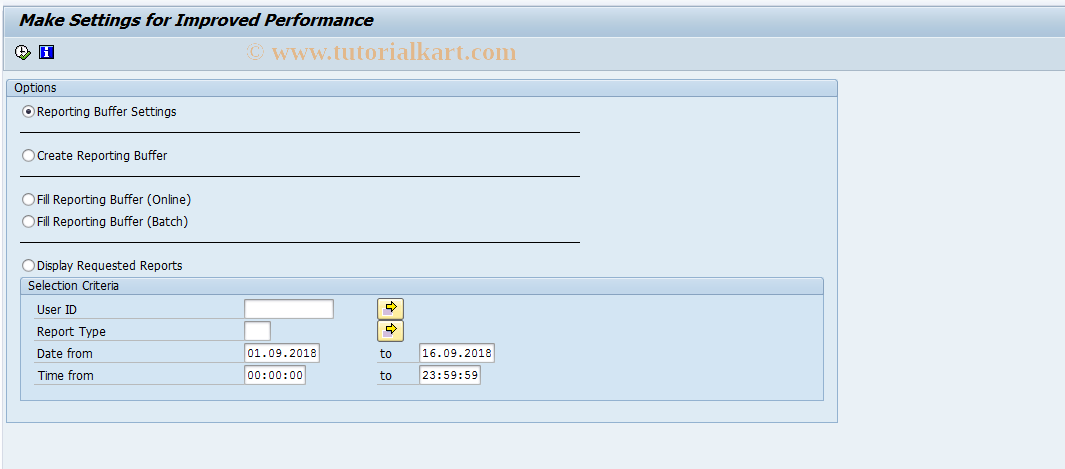 SAP TCode GRPCR_MAINTAIN - Settings for Improved Performance