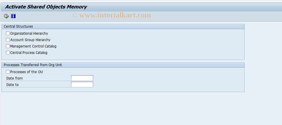 SAP TCode GRPCS_SHM_CUST - Shared Memory Customizing