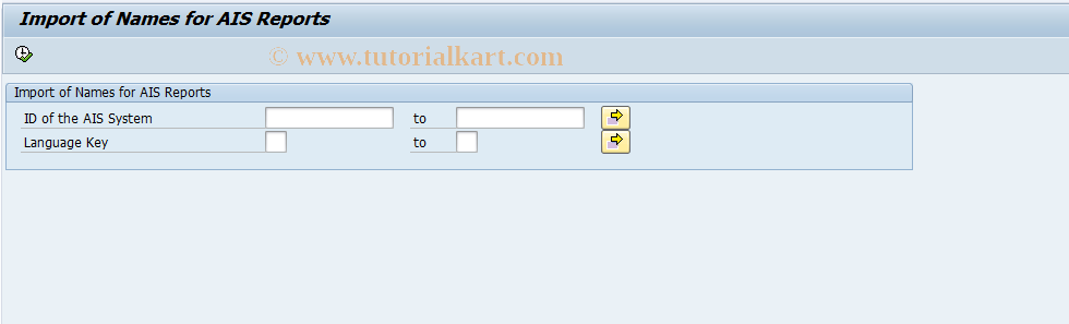 SAP TCode GRPC_AISLANGUAGE - Import AIS Report Names