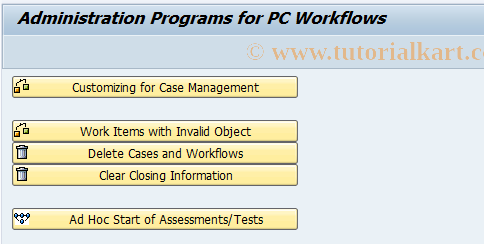 SAP TCode GRPC_AS_REORG - Administration Programs