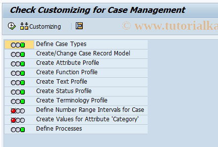 SAP TCode GRPC_CASECUST_CHECK - Case Management Customizing
