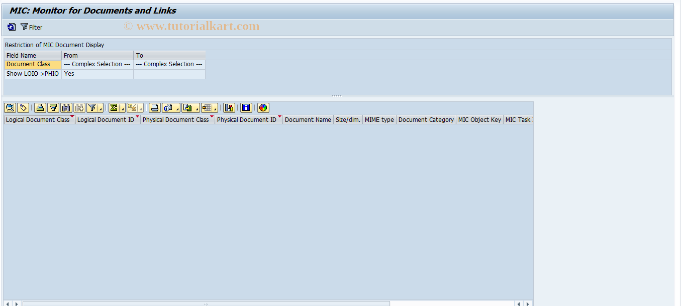 SAP TCode GRPC_DOC_MONITOR - GRC Process Control Documents