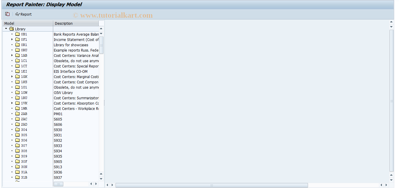 SAP TCode GRR6 - Display model