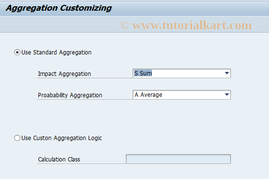 SAP TCode GRRMAGGRCUST - Aggregation Customizing
