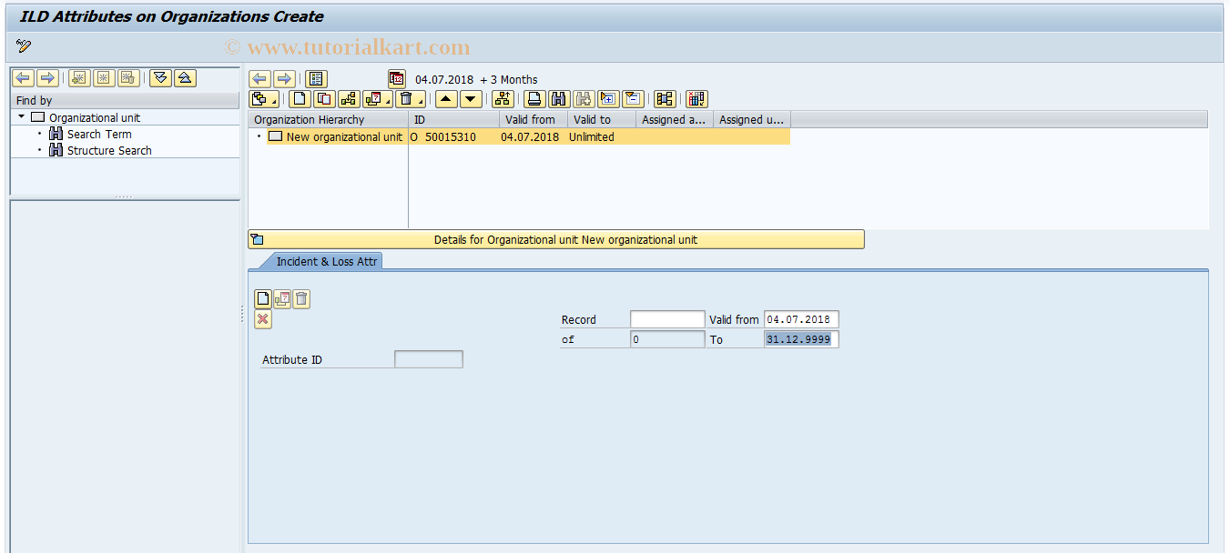 SAP TCode GRRM_ILD_CREATE - Create Process Control