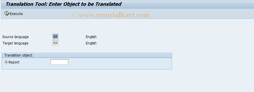 SAP TCode GRRT - Report Painter: Translate reports