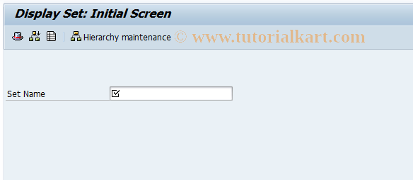 SAP TCode GS03 - Display Set