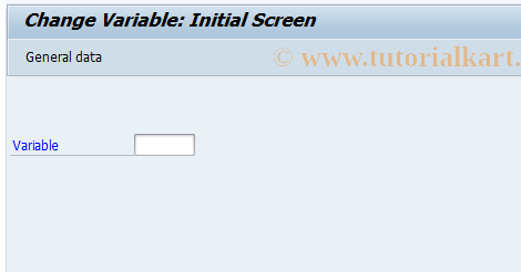 SAP TCode GS12 - Change Variable