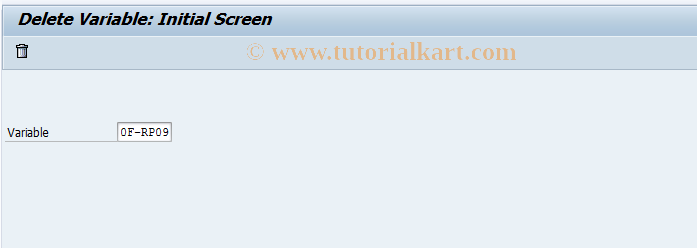 SAP TCode GS14 - Delete Variable