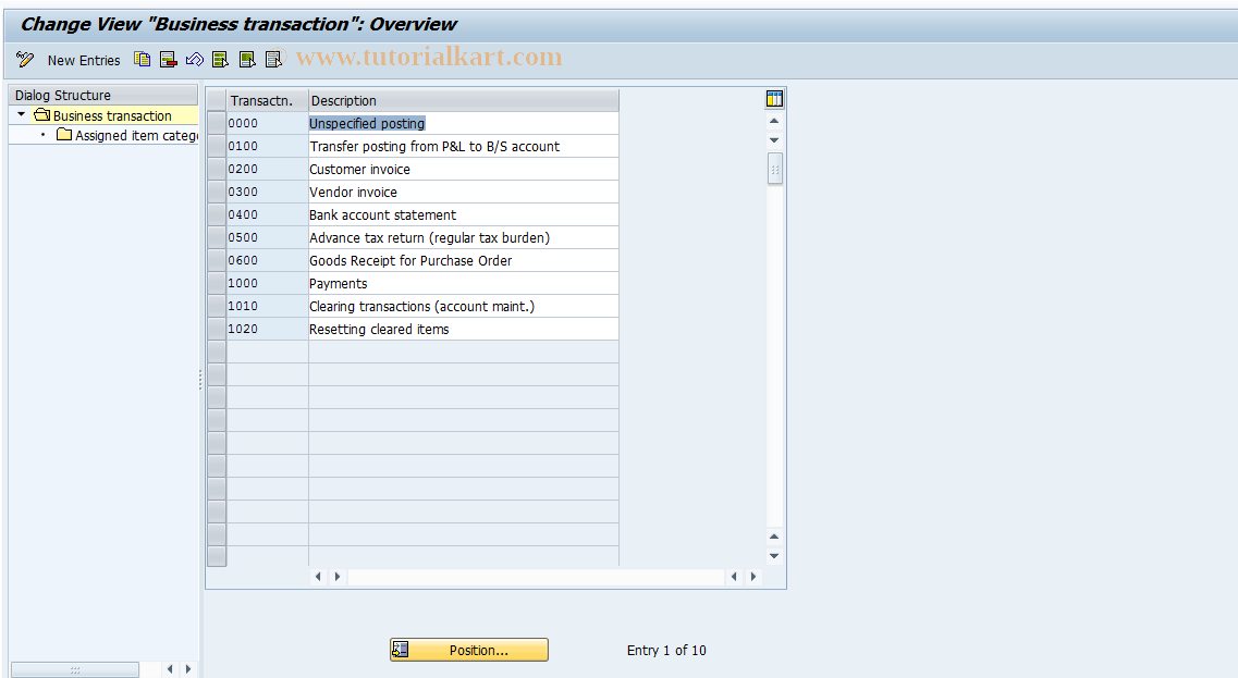 SAP TCode GSP_PD - Define business process