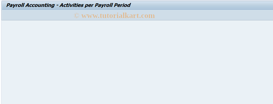 SAP TCode HPAYPL1 - Per period