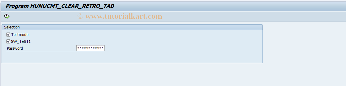 SAP TCode HRCMTUNCLEAR_RETRO - HUNUCMT_CLEAR_RETRO_TAB