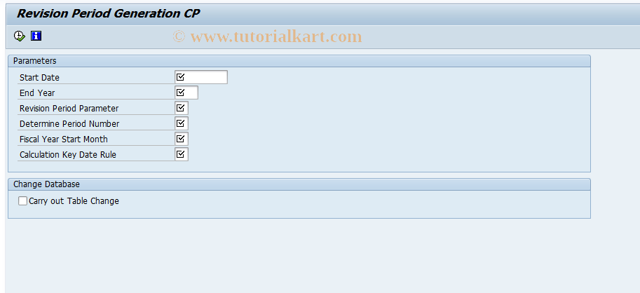 SAP TCode HRPADJP_CP_REVPRD - Revision period generation for CP