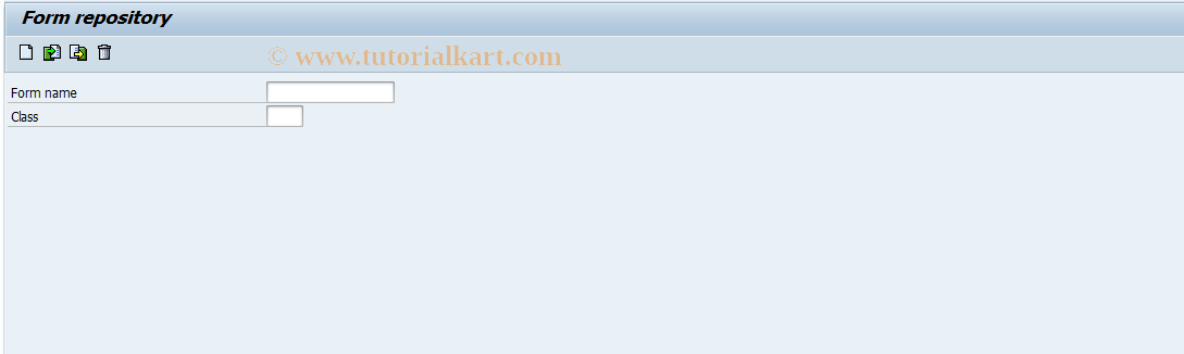 SAP TCode HRPADPLFORM - Form repository