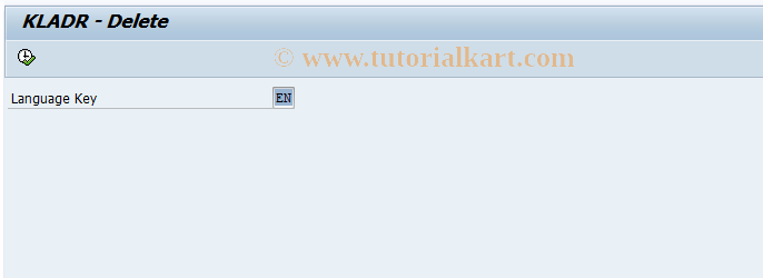 SAP TCode HRPADRUKLADRDELETE - KLADR - Delete