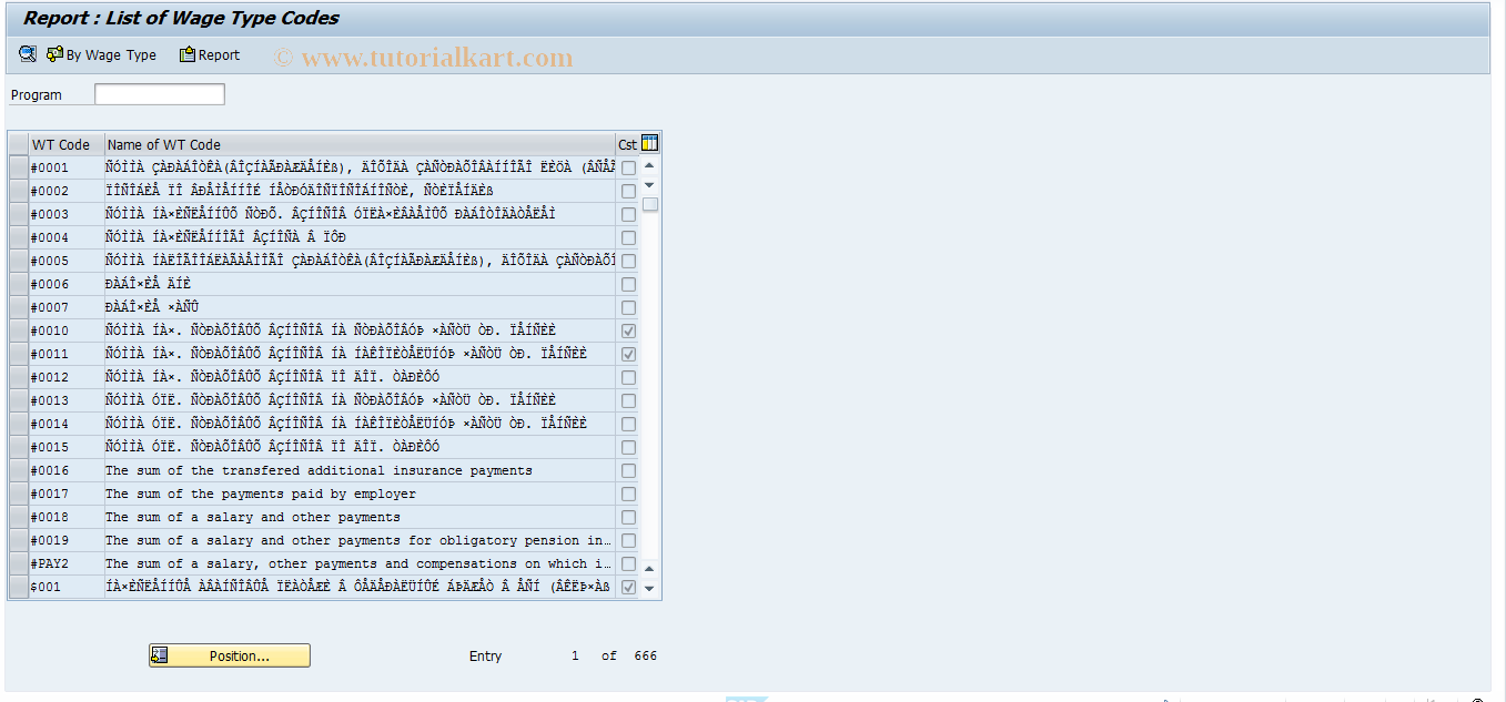 SAP TCode HRPADRUT7RUN - T7RUN-tables tools