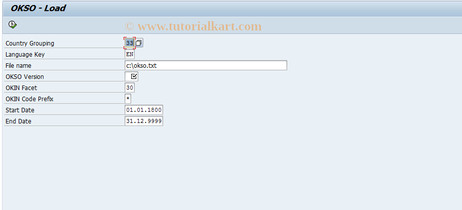 SAP TCode HRPADRU_T7RUOKSO - OKSO - Load