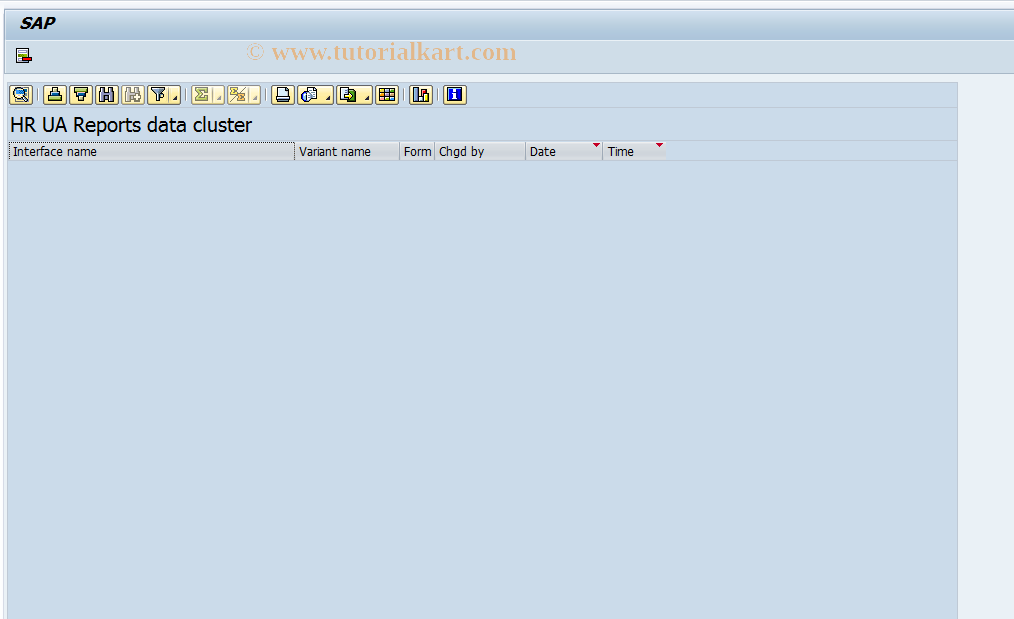 SAP TCode HRPADUAFCC - Cluster report data viewer