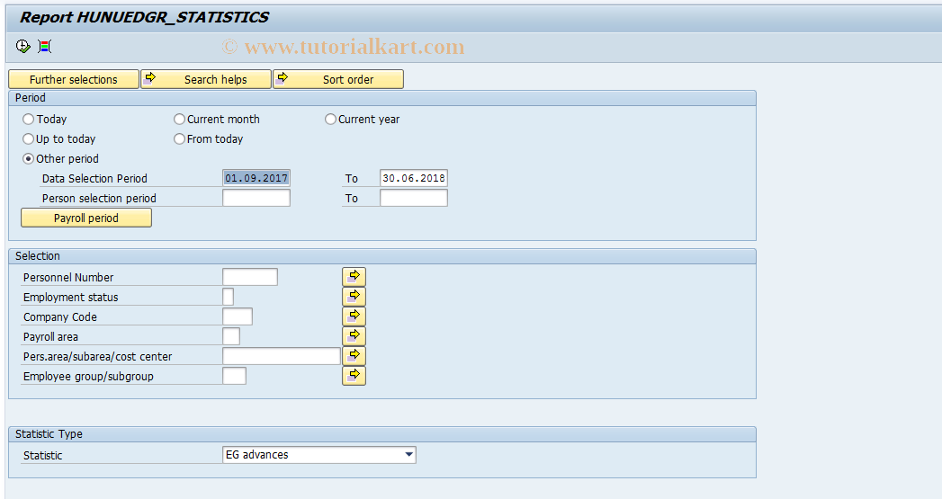 SAP TCode HRPADUNEDGRSTAT - Education Grant Statistics