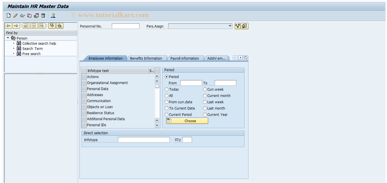 SAP TCode HRPADUNEGPYMNT - Create EG Advance Payment