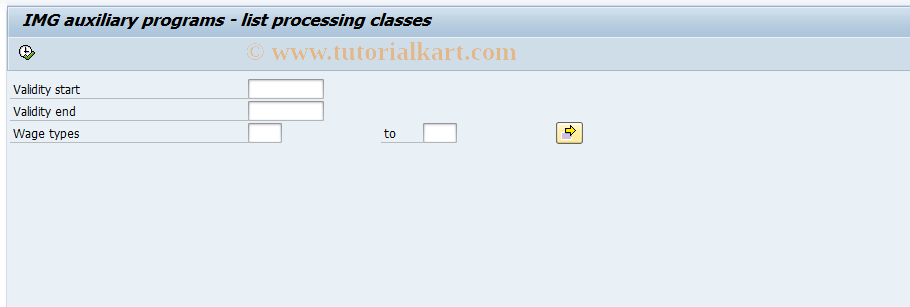 SAP TCode HRPAYHUTR0D - List processing classes