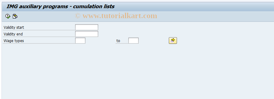 SAP TCode HRPAYHUTR0F - List cumulations