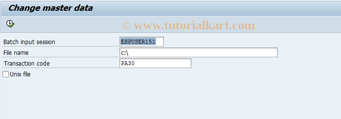 SAP TCode HRPAYHUTR0L - Change master data