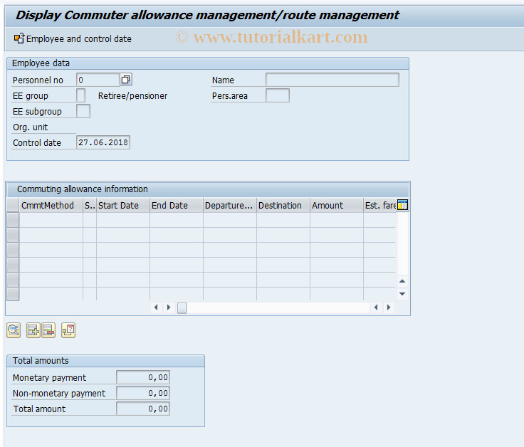 SAP TCode HRPAYJP_COMMUTER_DIS - Commuting allowance management dis.