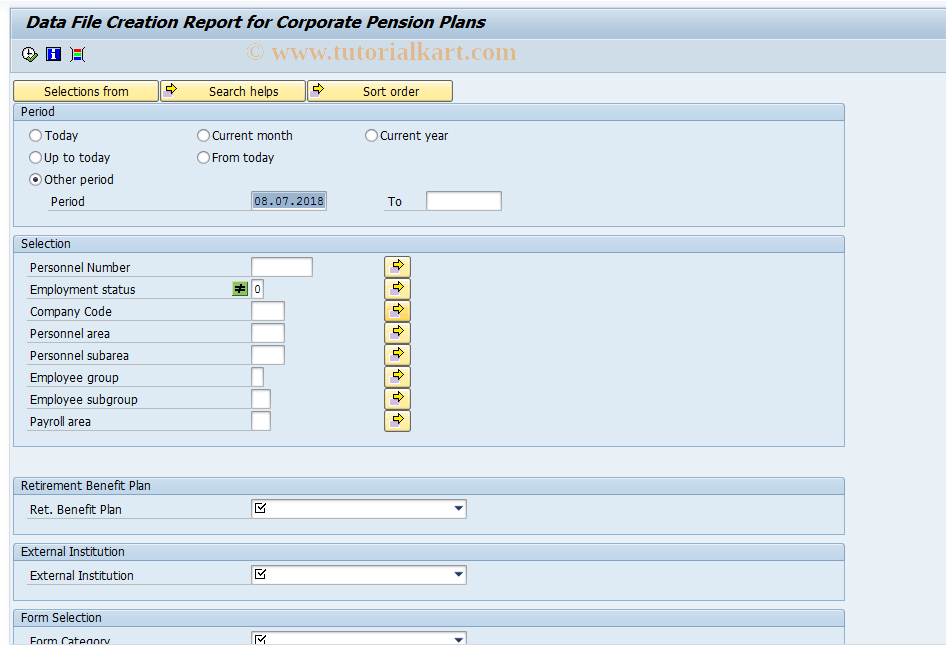 SAP TCode HRPAYJP_CP_DTFTM - Datafile generation for CP