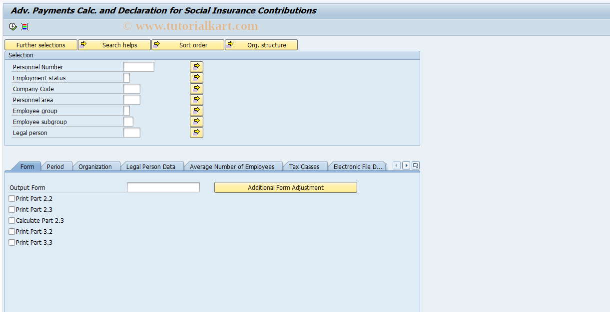 SAP TCode HRPAYRU_HRULAVP02004 - HRULAVP0_2004