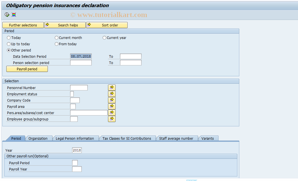 SAP TCode HRPAYRU_HRULAVP42002 - Declaration on insurance payments