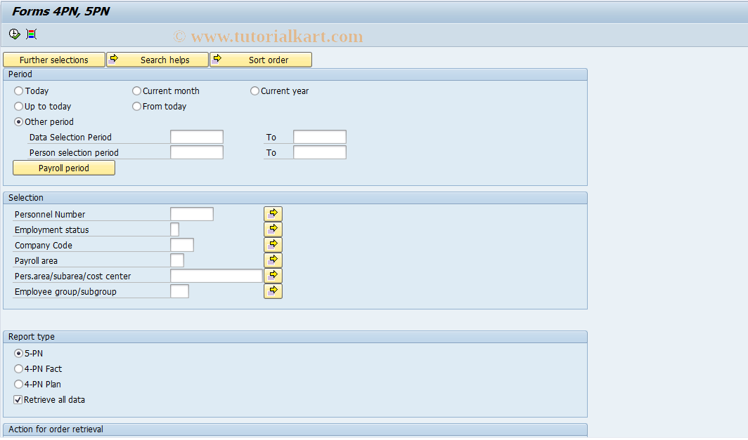 SAP TCode HRPAYUA4PN - Form 4PN