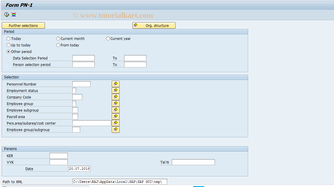 SAP TCode HRPAYUAFP8 - Form P8