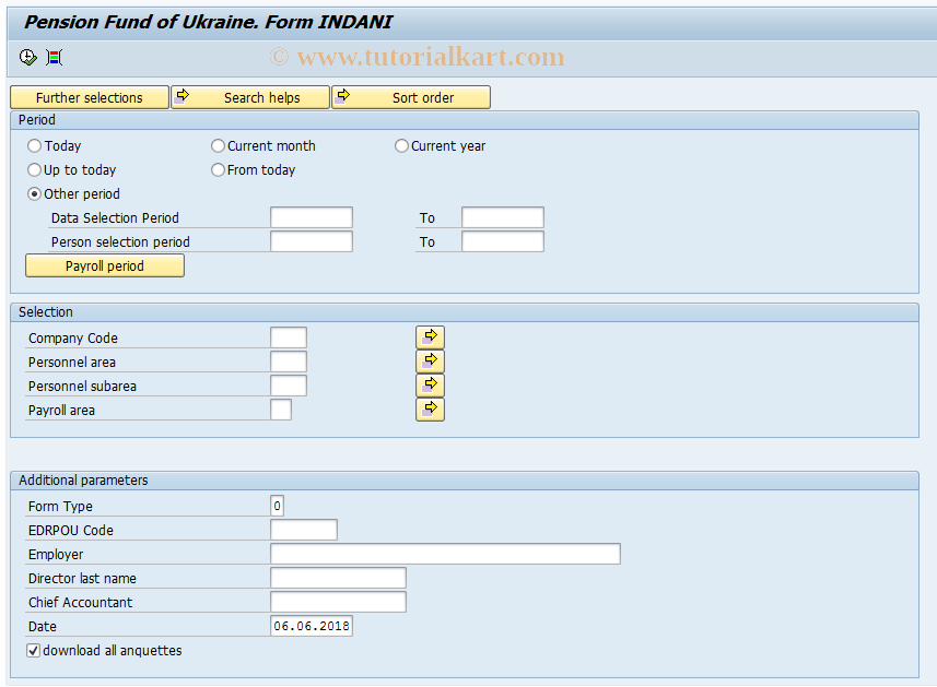 SAP TCode HRPAYUAIND - 8DR Tax Form