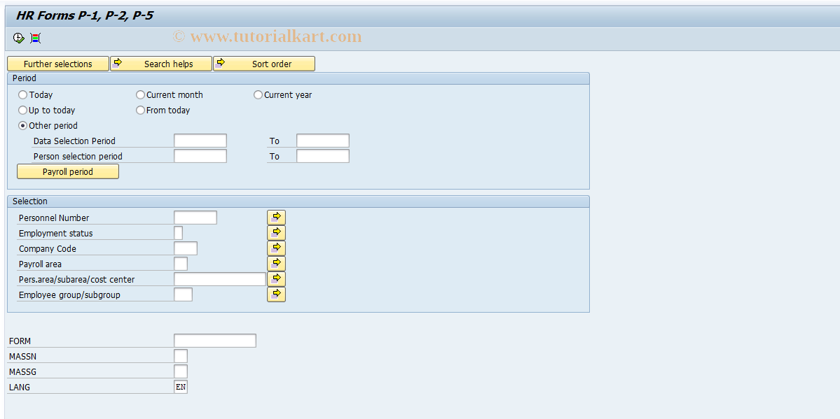 SAP TCode HRPAYUALD9 - Form 4PN