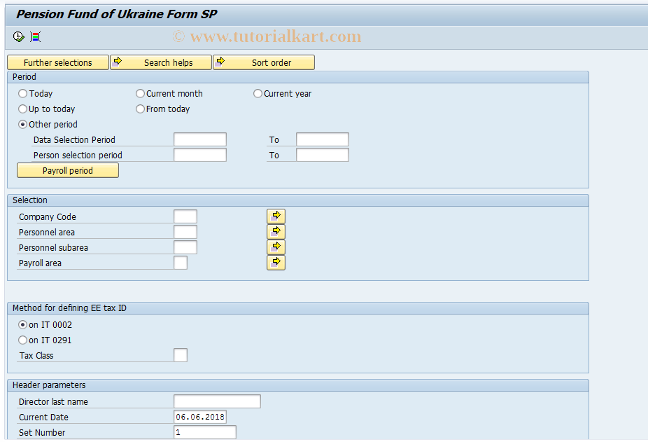 SAP TCode HRPAYUASP - 8DR Tax Form