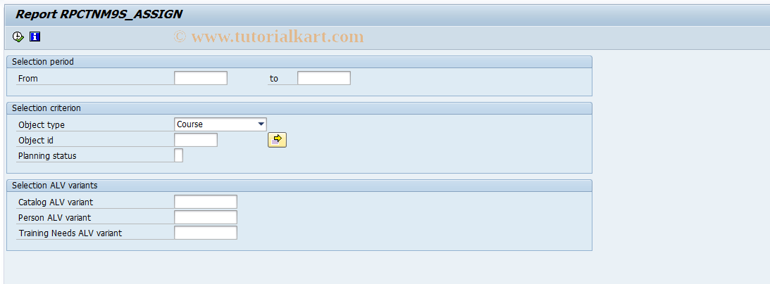 SAP TCode HRTNM00_TN_ASSIGN - TNM: TN assignment report