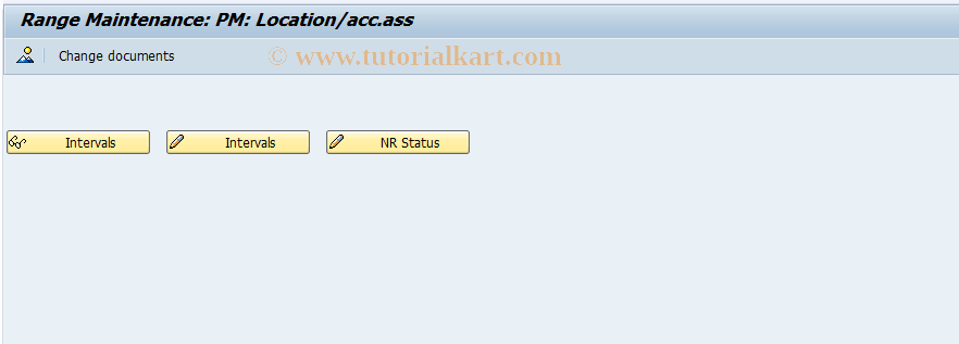 SAP TCode I009 - Location/AccAsst Number Range (ILOA)