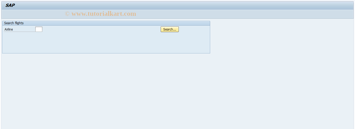 SAP TCode IAC_FLIGHT - Flight Example Program