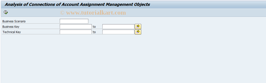 SAP TCode IAOMC - Object Link Analysis Account Management