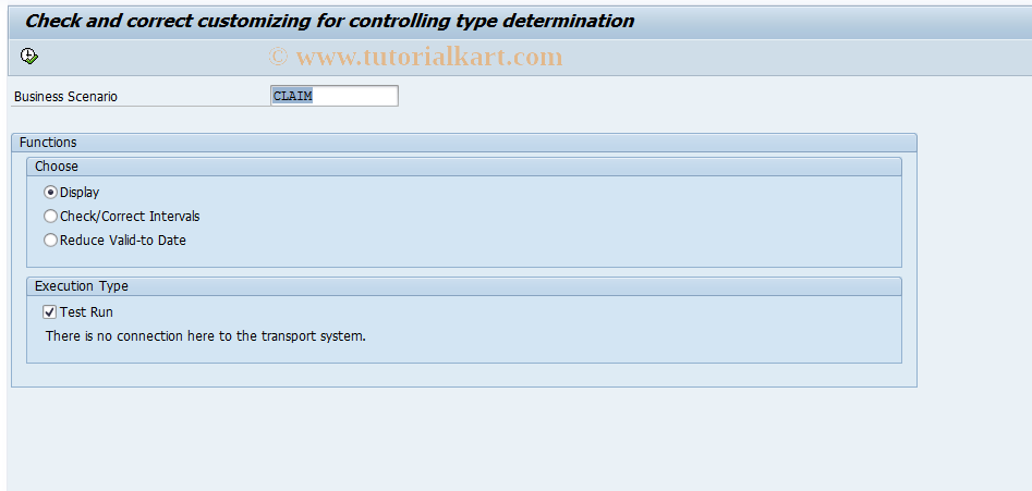 SAP TCode IAOME - Check and Correct Contr.Type Determ.