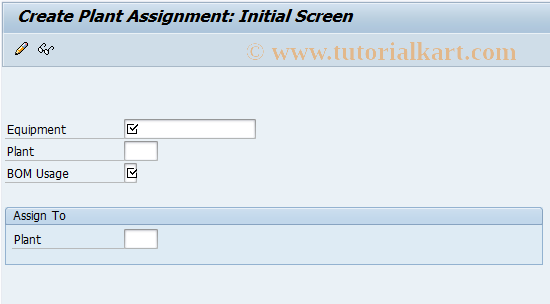 SAP TCode IB07 - Assign Equipment BOM to Plant