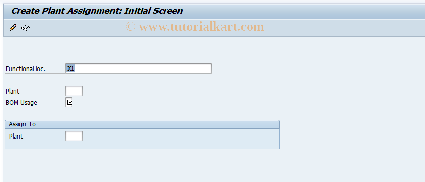 SAP TCode IB17 - Create FunctLocation BOM Plant Assignmnt