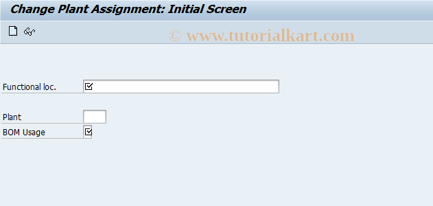 SAP TCode IB18 - Change FunctLocation BOM Plant Allocation 