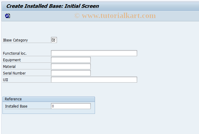 SAP TCode IB51 - Create IBase