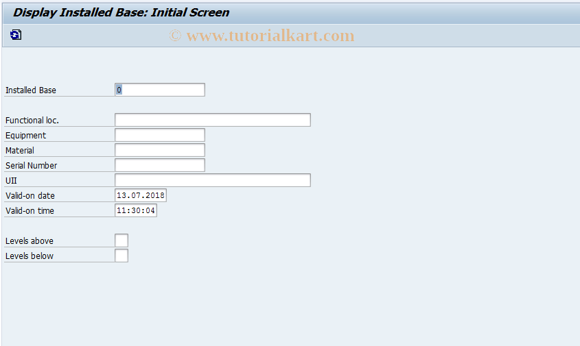 SAP TCode IB53 - Display IBase