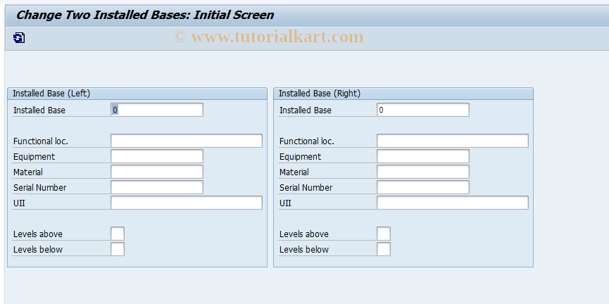 SAP TCode IB54 - Change Two Installed Bases