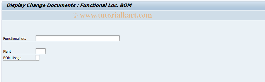 SAP TCode IB81 - FunctLocation BOM Change Documents