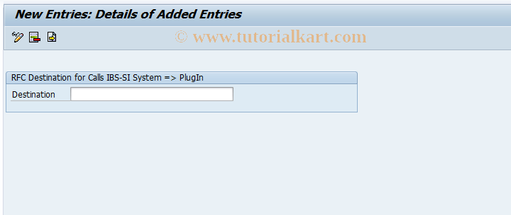 SAP TCode IBSPI_RFCDEST - RFC Destination IBS-PI Functions