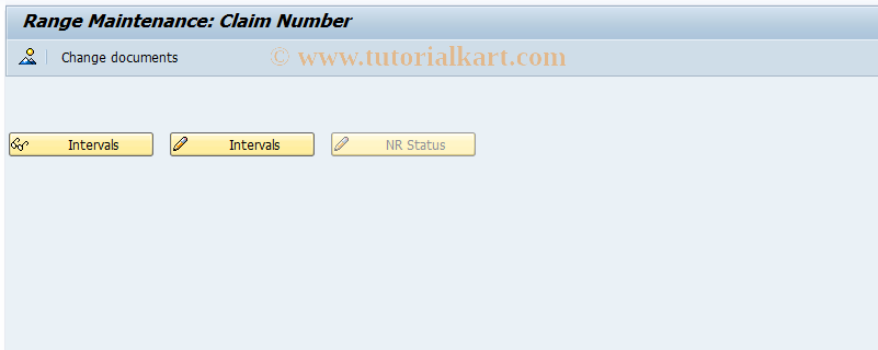 SAP TCode ICLC_NR - Number Range Maintenance: ICL_CLAIM